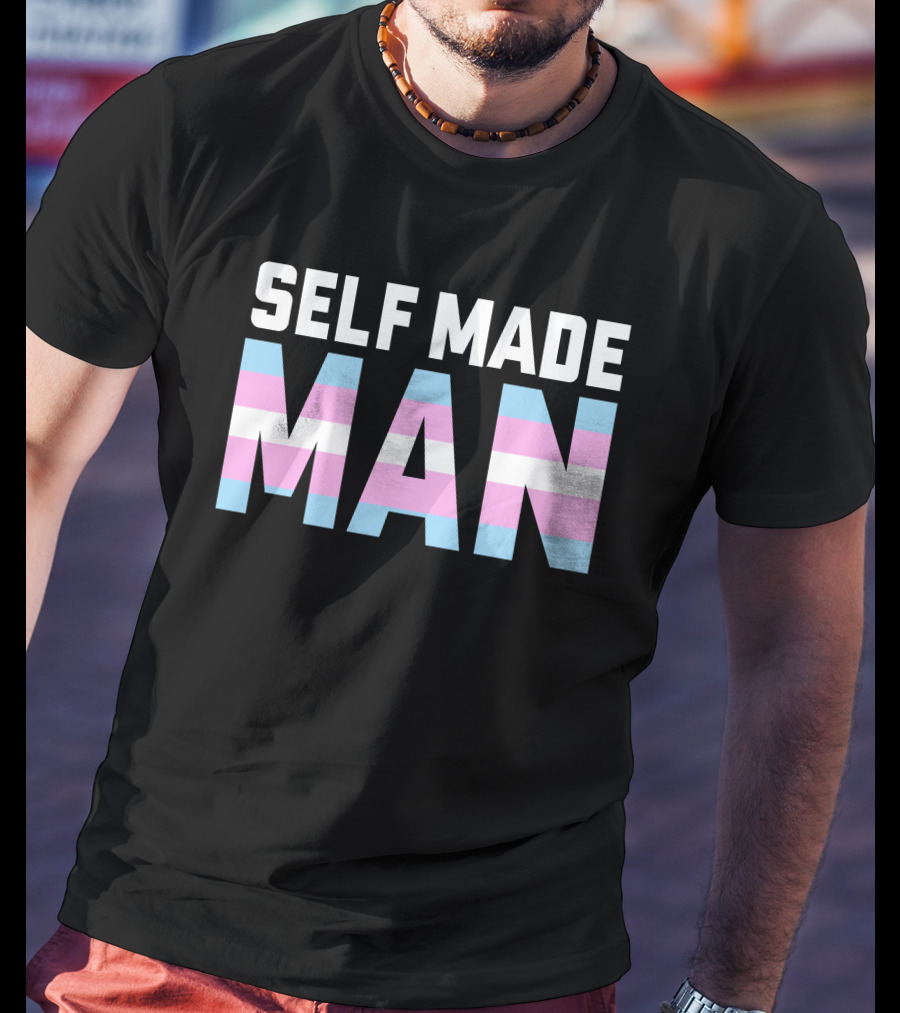 Self Made Man Adi Transgender Flag Colors T-Shirt