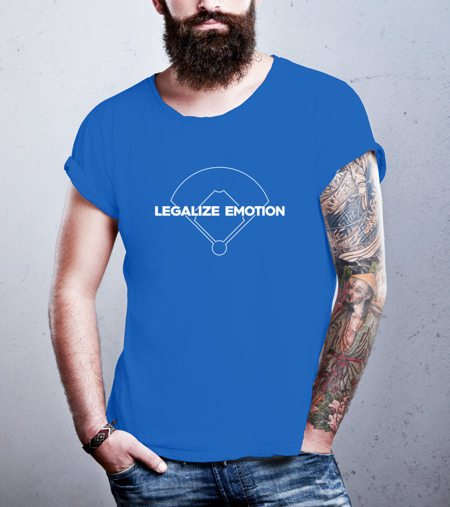 Trevorbauer Merch Legalize Emotion Baseball Field Diagram T-Shirt