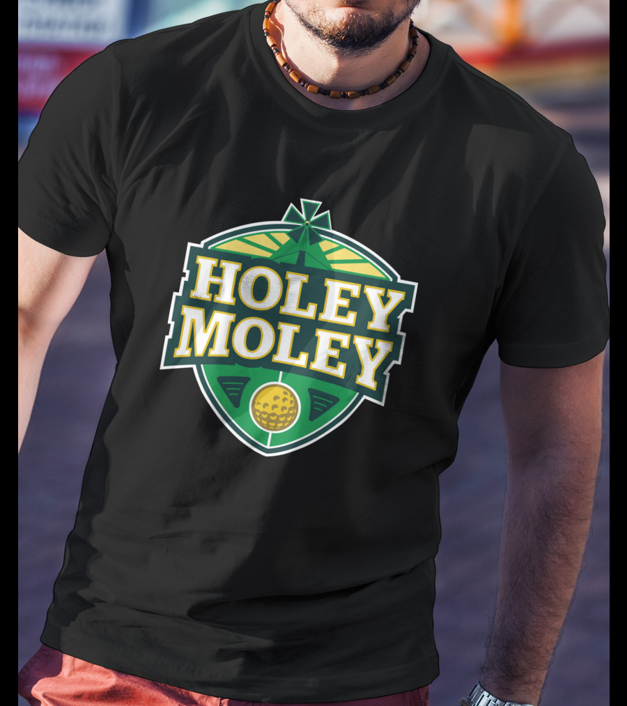 Holey Moley Golf Shield Emblem T-Shirt