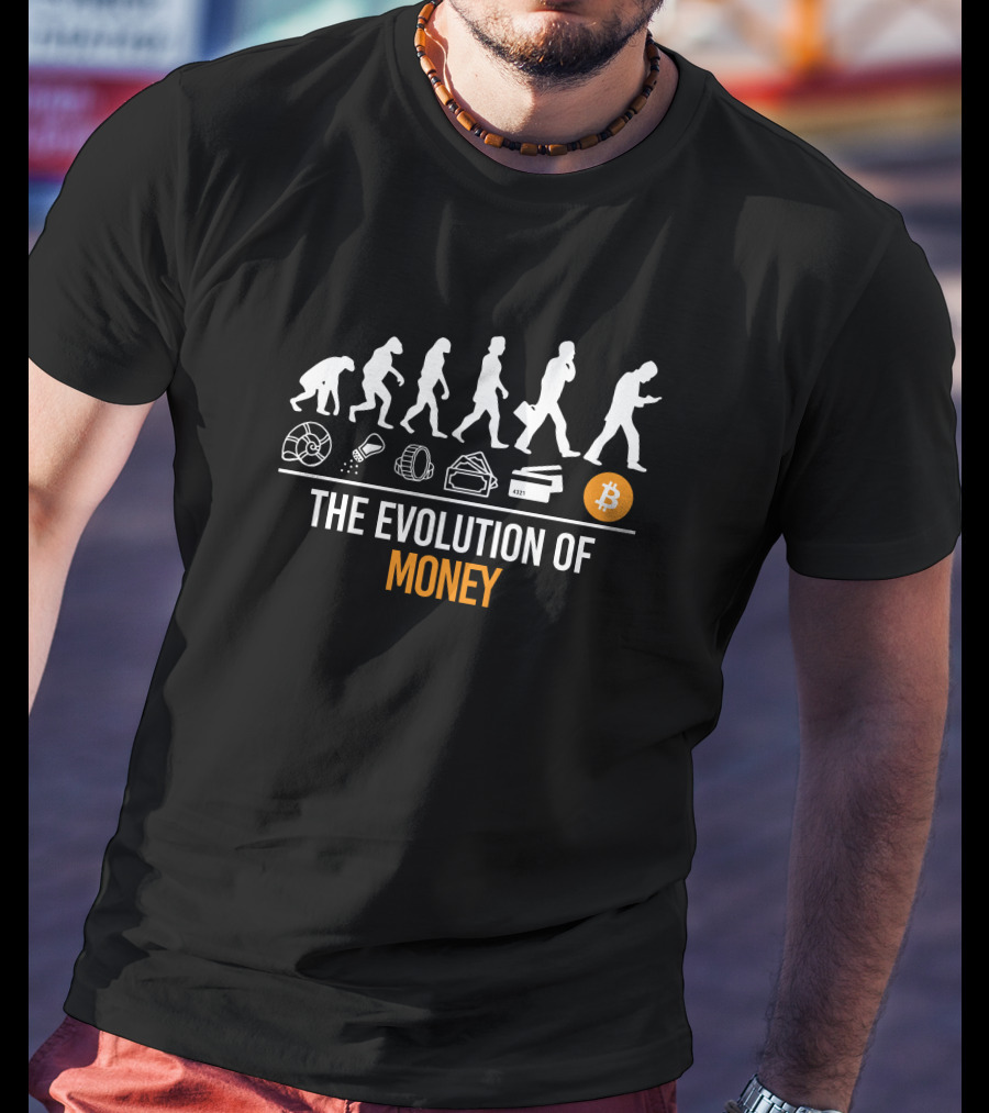The Evolution Of Money Bitcoin Silhouettes Musk T-Shirt