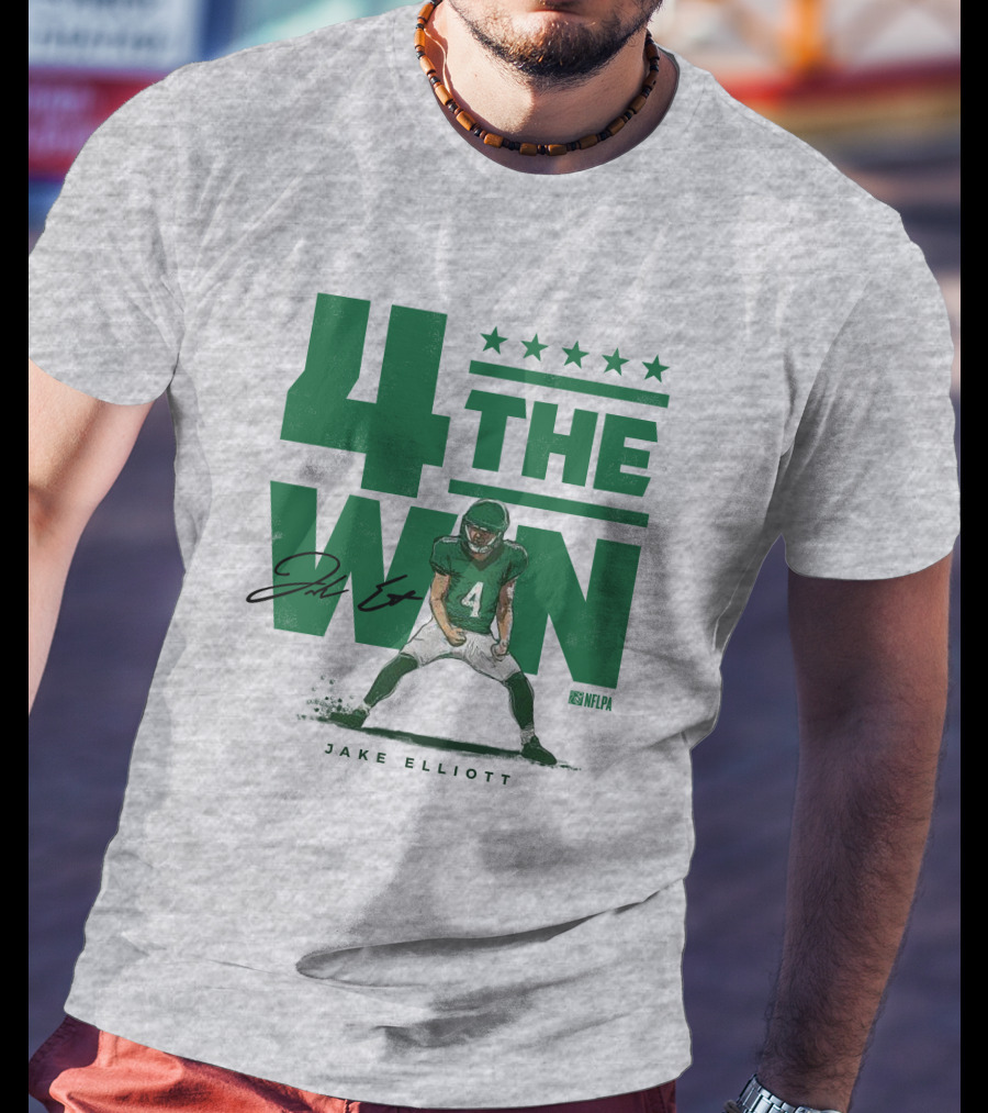 Jake Elliott 4 The Win NFLPA Football Player Nick Sirianni T-Shirt