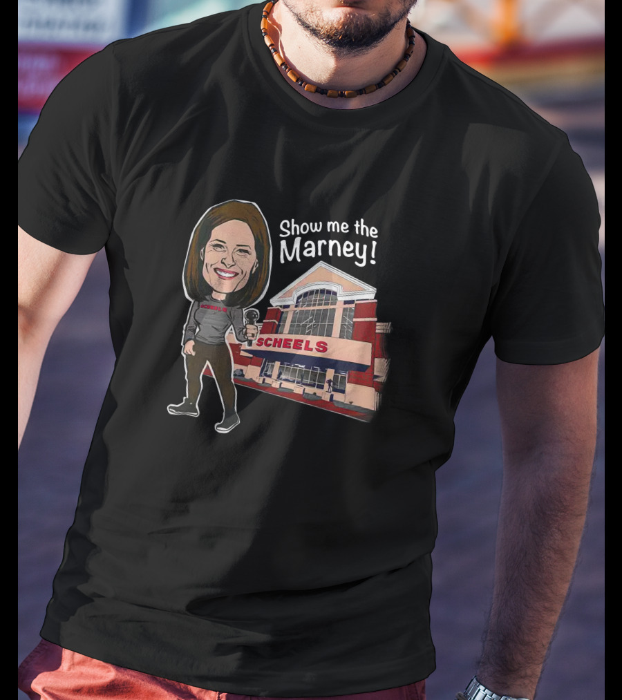 Show Me The Marney Scheels Storefront Caricature T-Shirt
