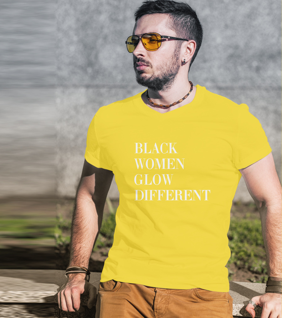 Black Women Glow Different Angela Bassett T-Shirt