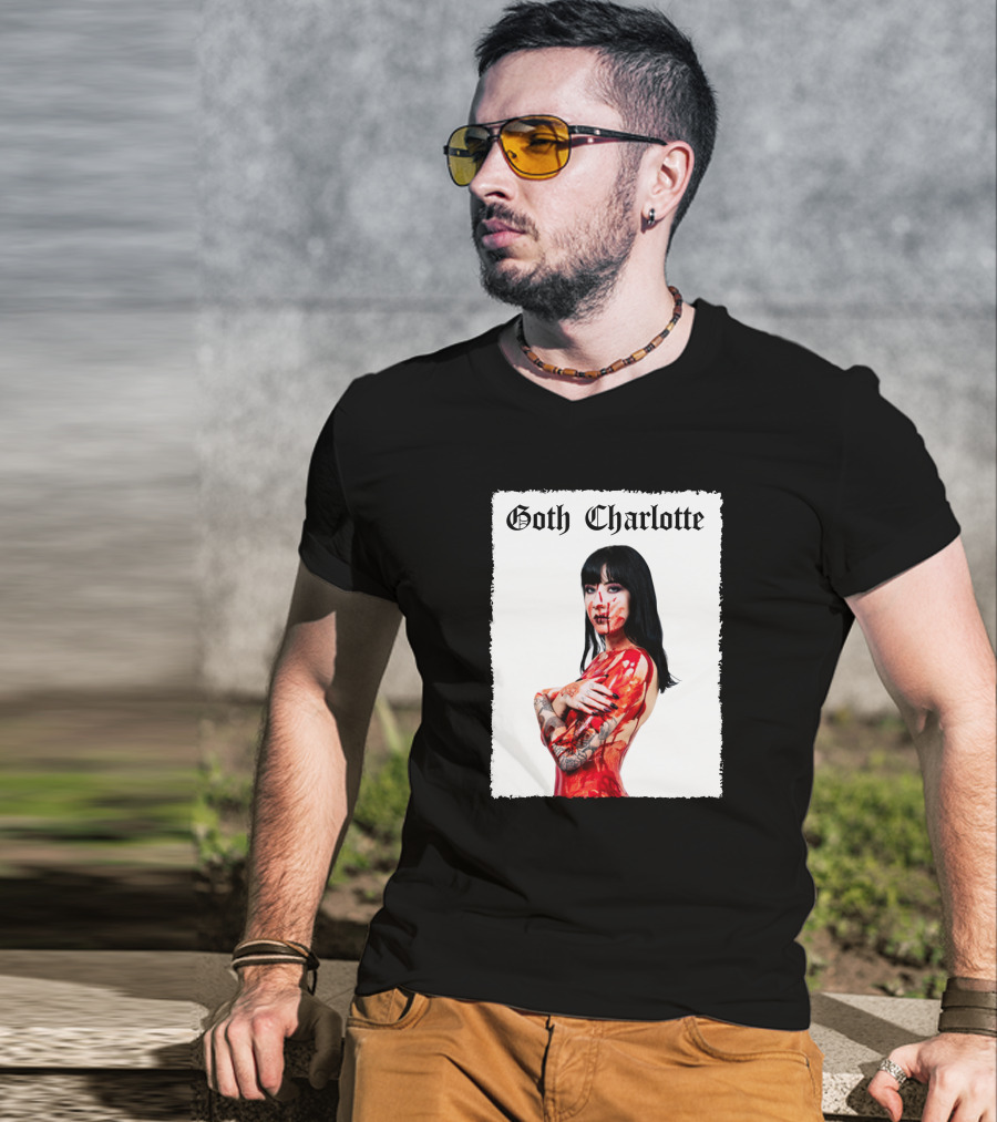 Goth Charlotte Blood Tattoo Art Dark T-Shirt