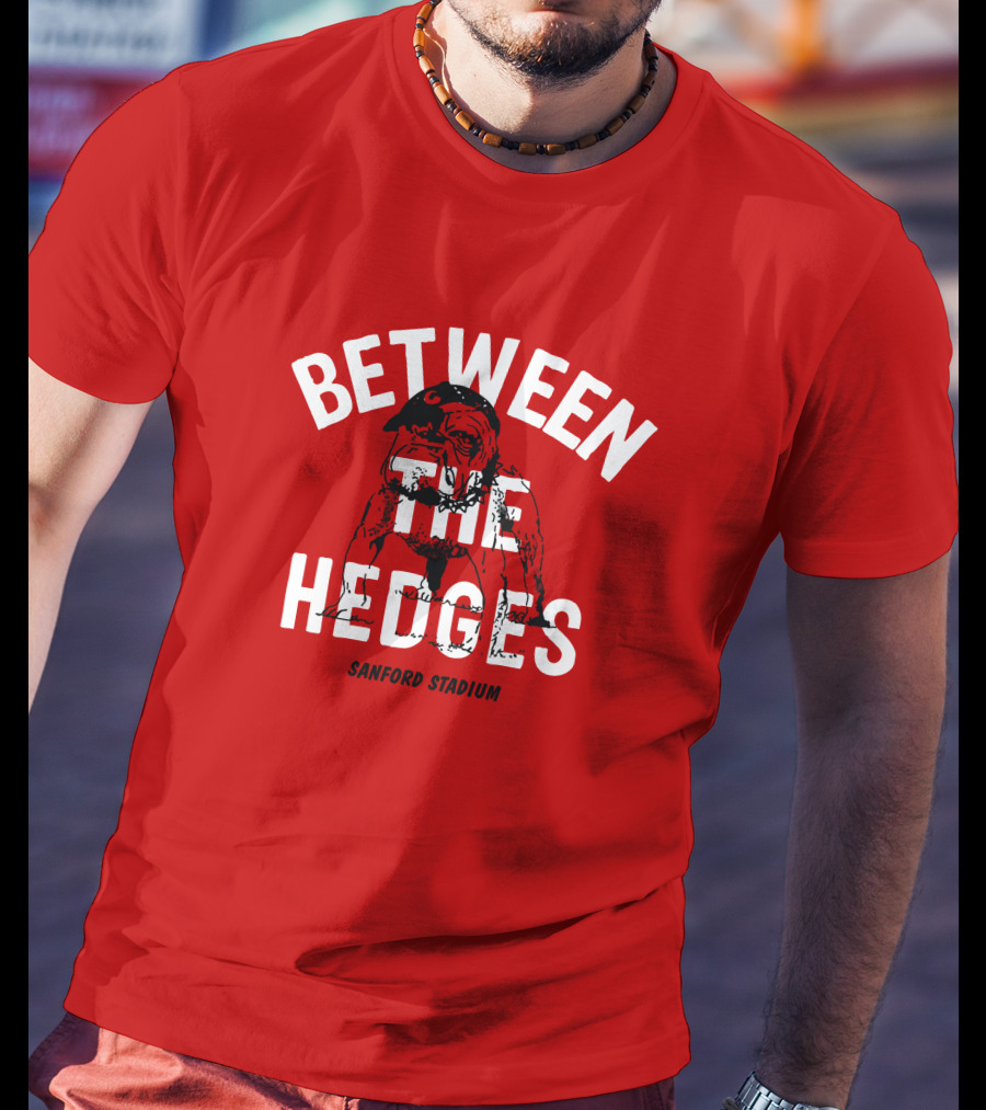 Between The Hedges Sanford Stadium Bulldog T-Shirt
