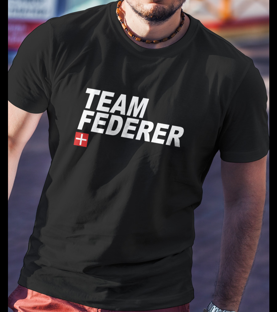 TEAM FEDERER Switzerland Tennis Icon Fan Support T-Shirt