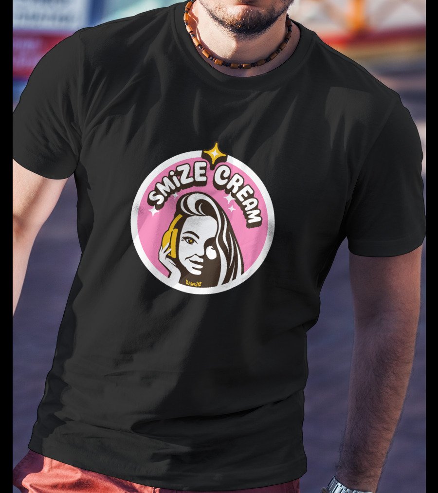 Smize Cream DJ Smize Pink Star T-Shirt