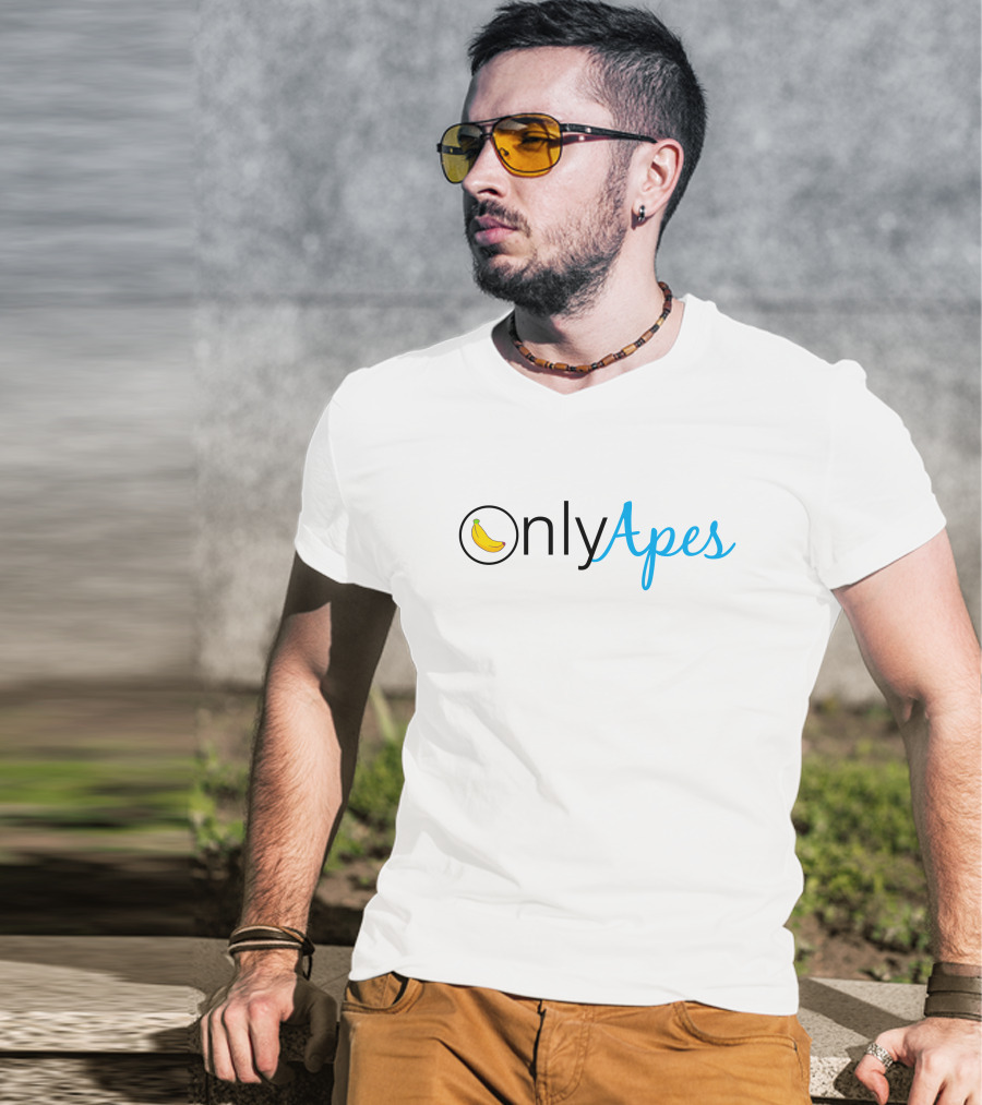Primatesdaily Onlyapes Banana Logo Merch T-Shirt