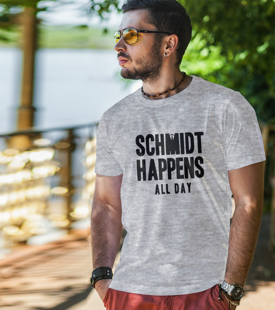 Schmidt Happens All Day Suit Tie T-Shirt