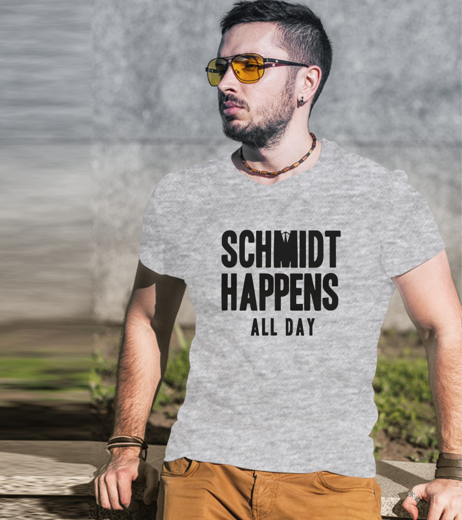 Schmidt Happens All Day Suit Tie T-Shirt