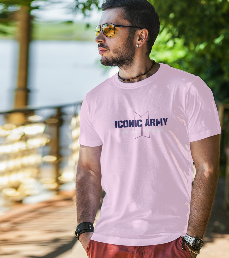 Iconic Army Stanning BTS Podcast T-Shirt