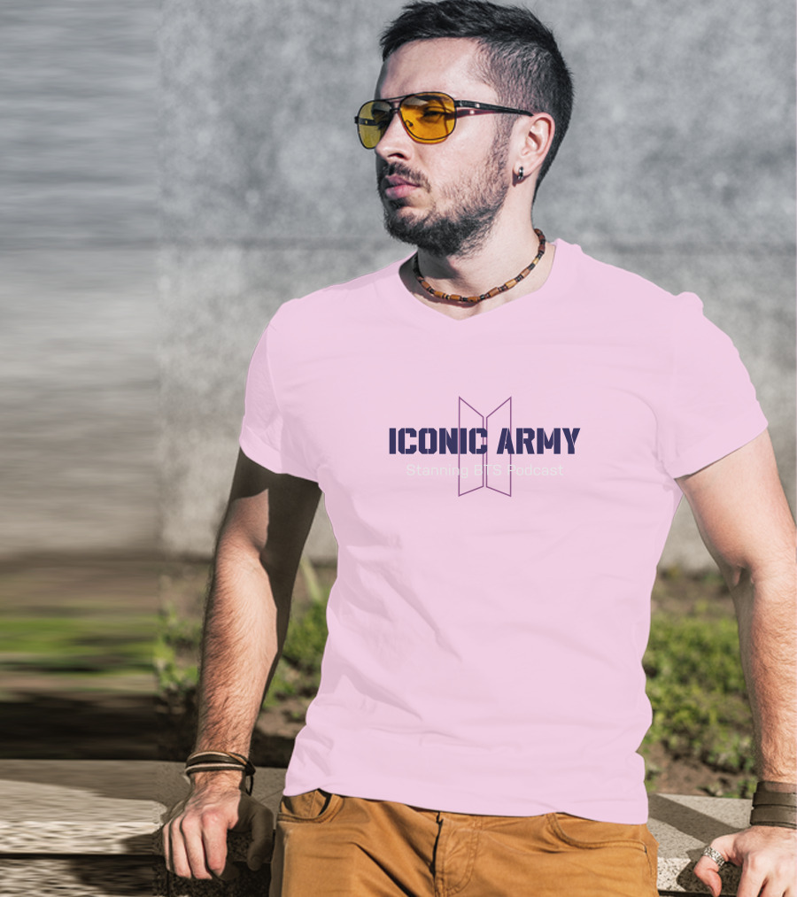 Iconic Army Stanning BTS Podcast T-Shirt