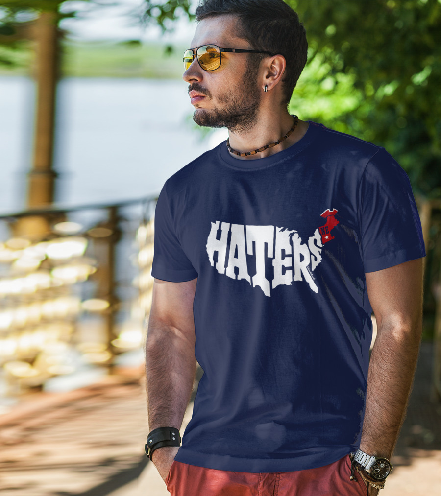 Haters New England Patriots Map T-Shirt