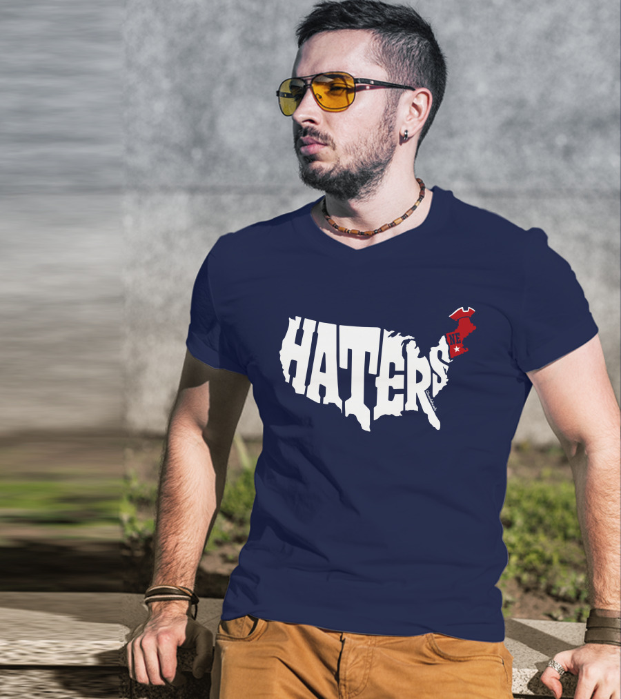 Haters New England Patriots Map T-Shirt