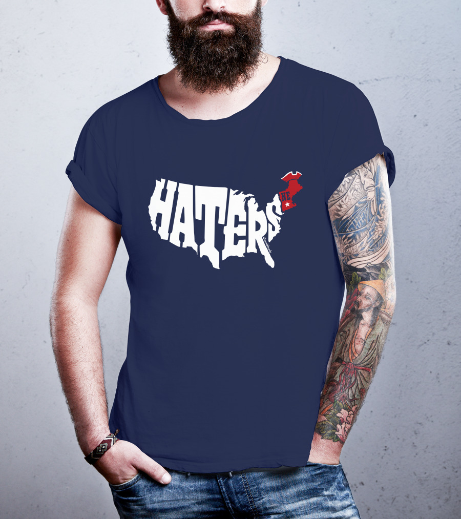 Haters New England Patriots Map T-Shirt