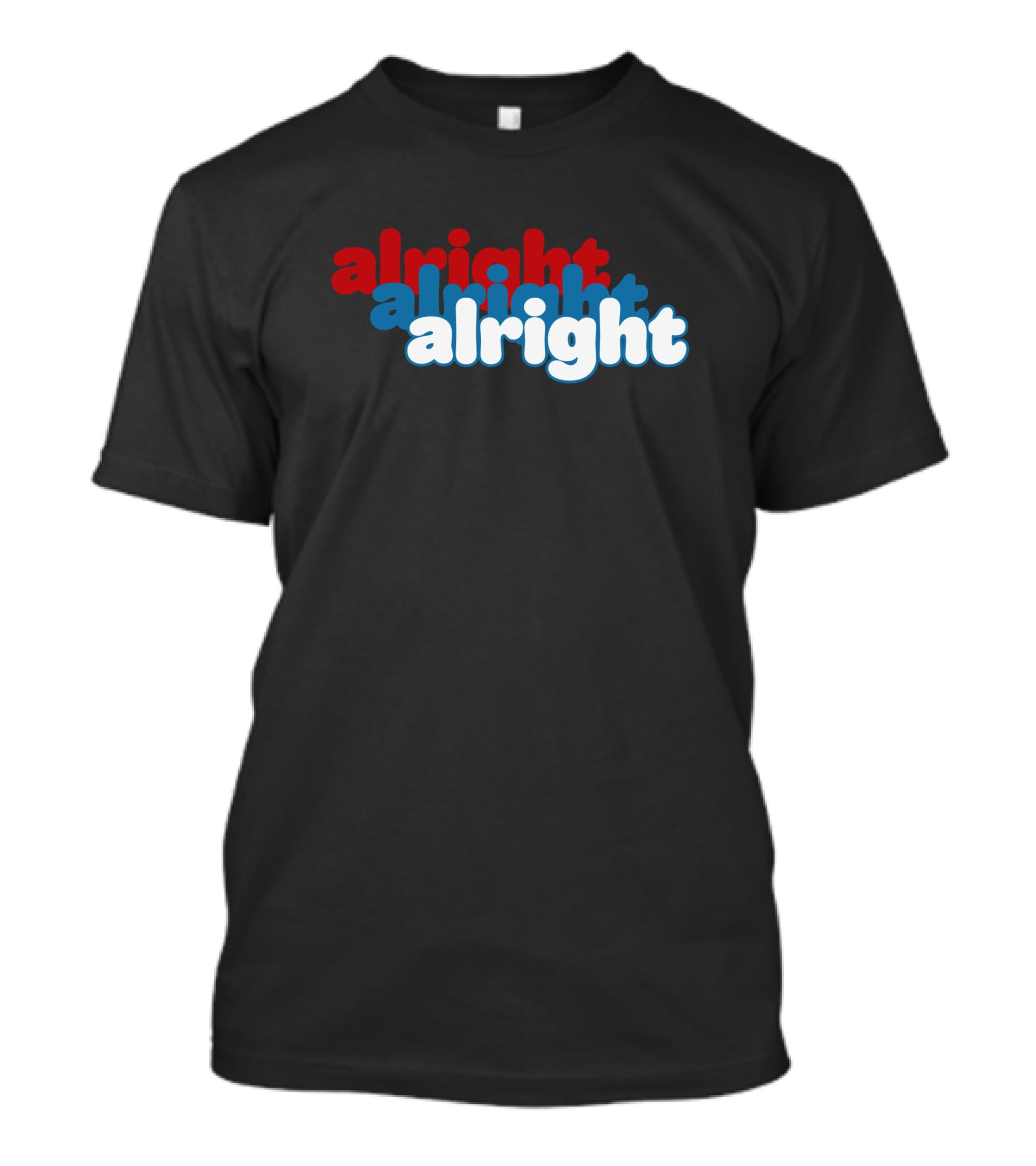 Alright Alright Alright Matthew McConaughey Retro Red Blue T-Shirt