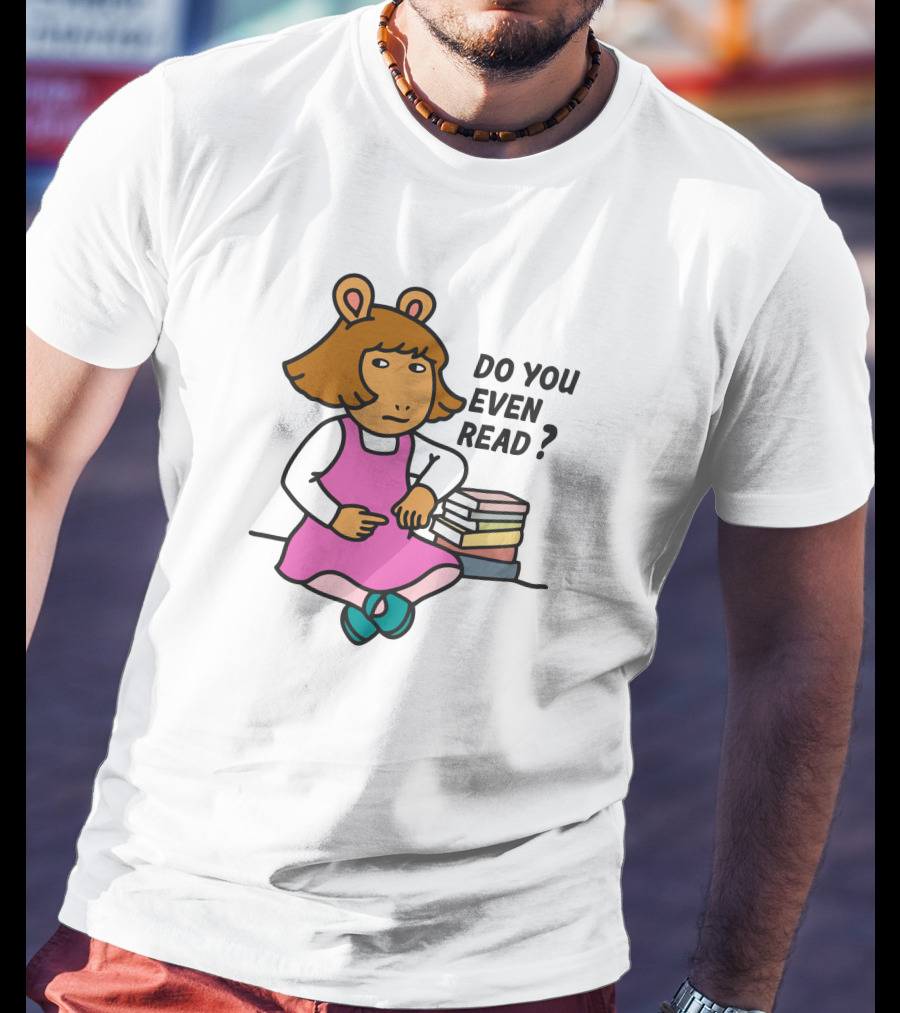 D.W. Read Do You Even Read Inkwell Threads Sitting With Books T-Shirt