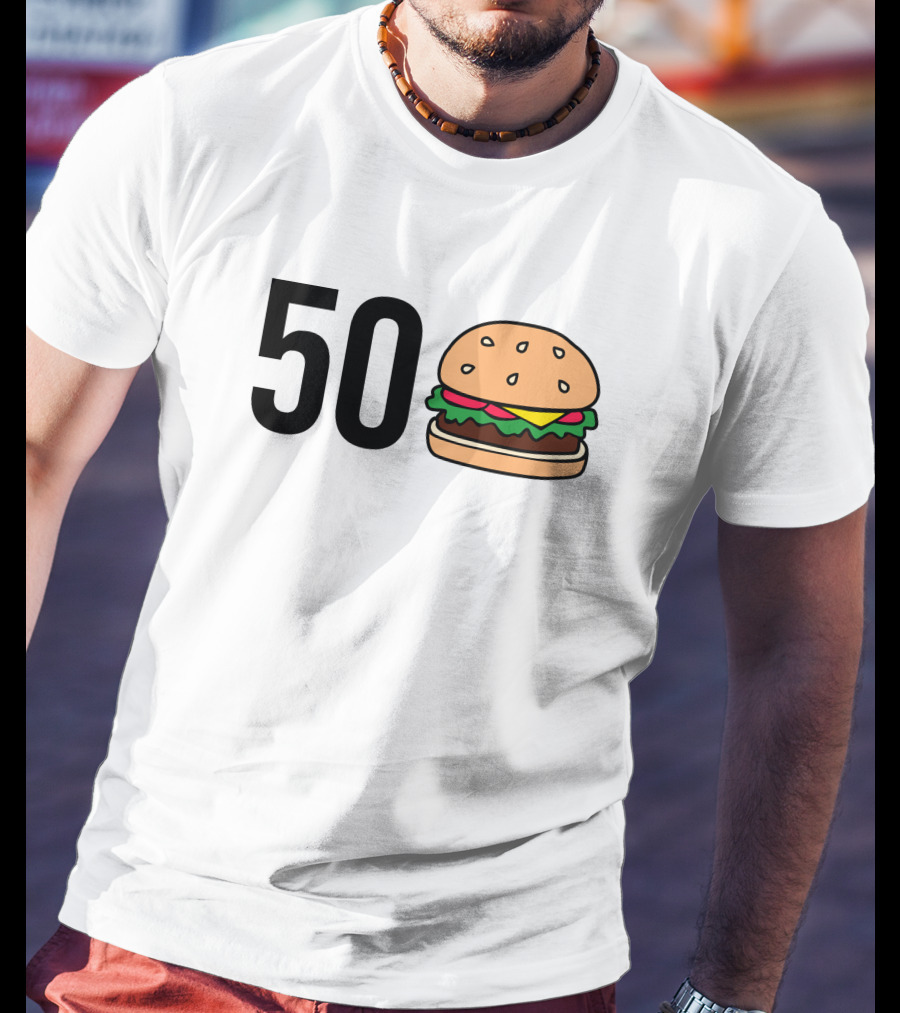 50 Burger Colton Korn 50 Hamburger Cheeseburger T-Shirt