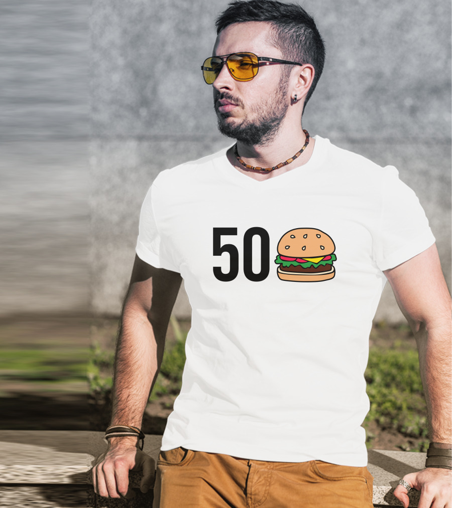 50 Burger Colton Korn 50 Hamburger Cheeseburger T-Shirt