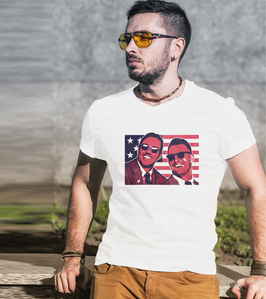 Brooks Koepka Merch The Hug USA Flag Sunglasses Smiling T-Shirt