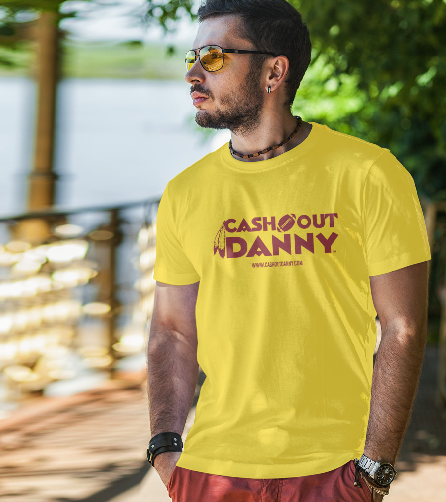 Cash Out Danny Www.cashoutdanny.com Football Feathers Logo Merch Sell T-Shirt