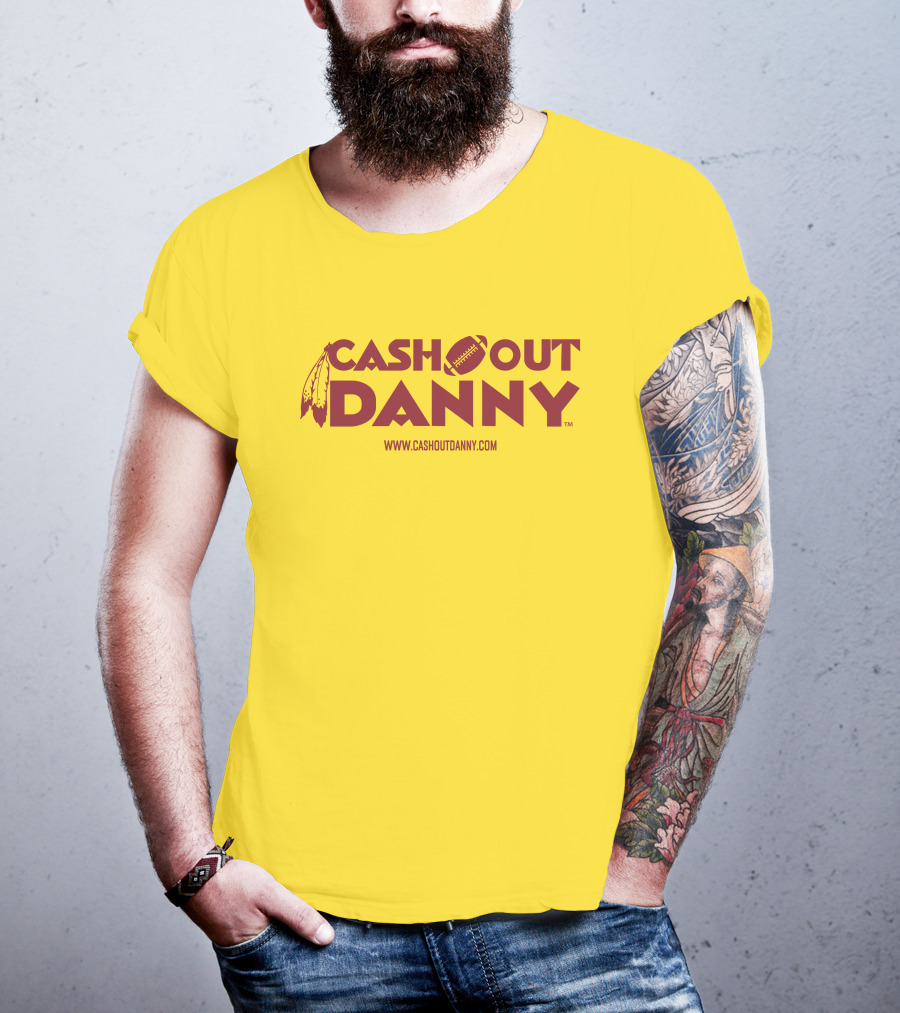 Cash Out Danny Www.cashoutdanny.com Football Feathers Logo Merch Sell T-Shirt