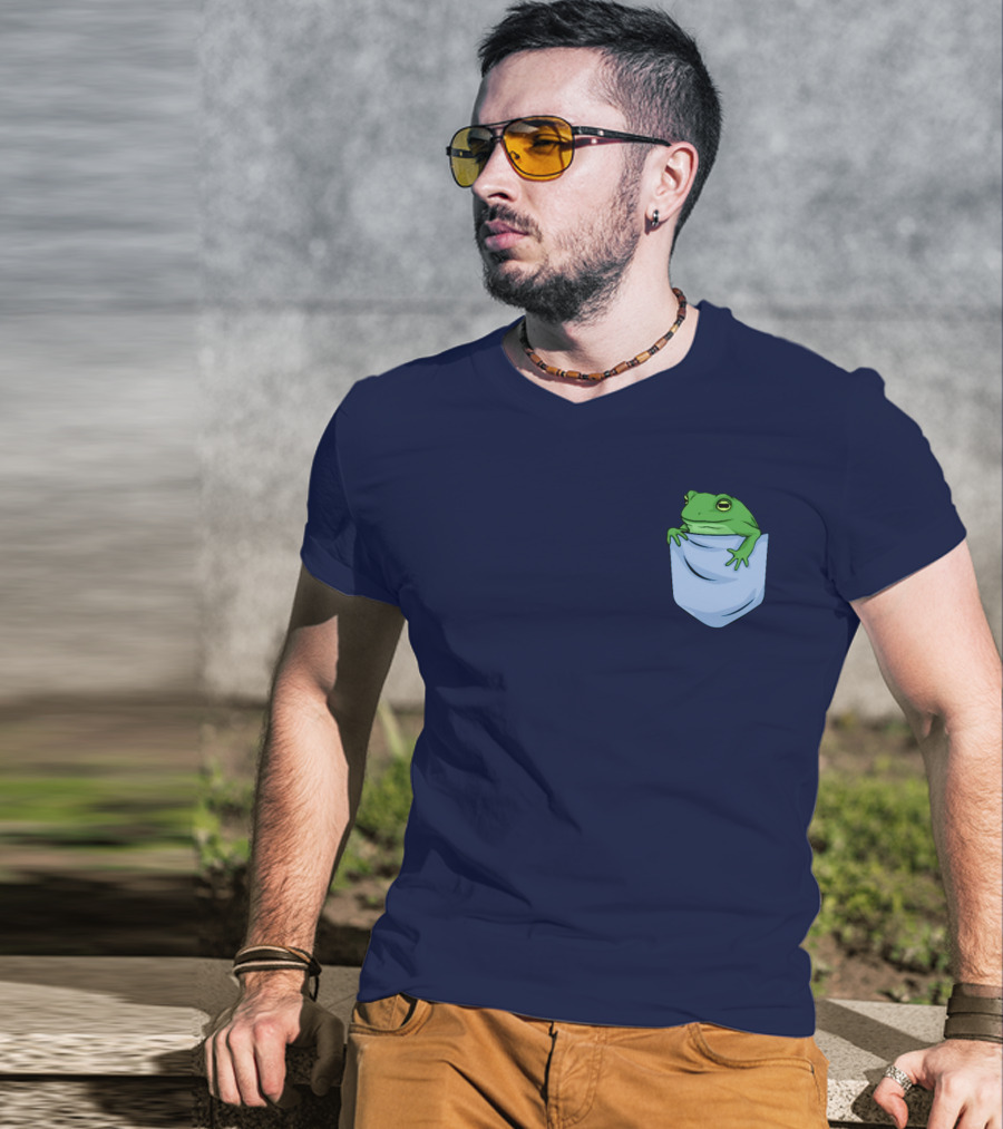 Jenna Lynn Meowri Frog In Pocket T-Shirt