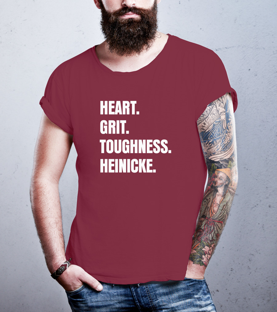 Heart Grit Toughness Heinicke Football Motivation T-Shirt
