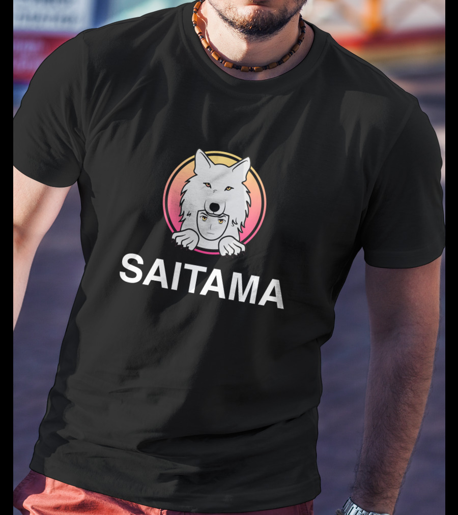Mkay Saitama Saitama Inu Coin Anime Wolf T-Shirt