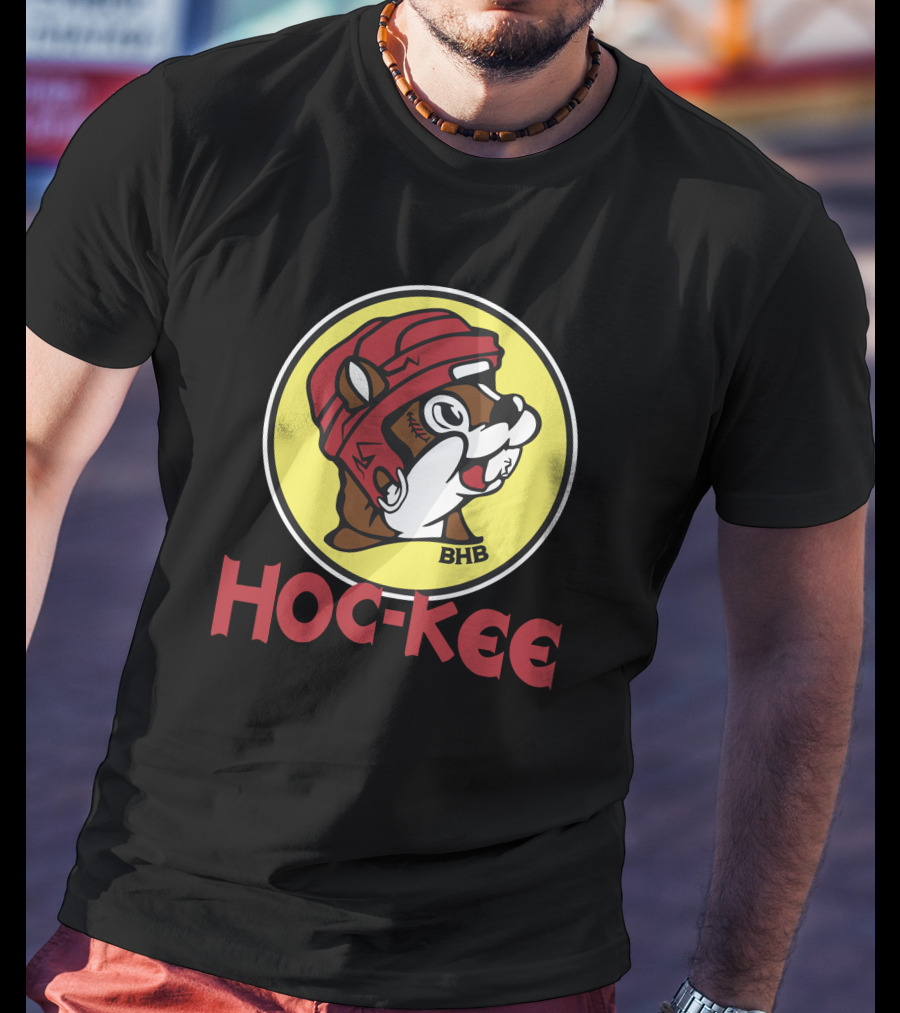 Bring Hockey Back BHB Hoc-Kee Beaver With Helmet T-Shirt