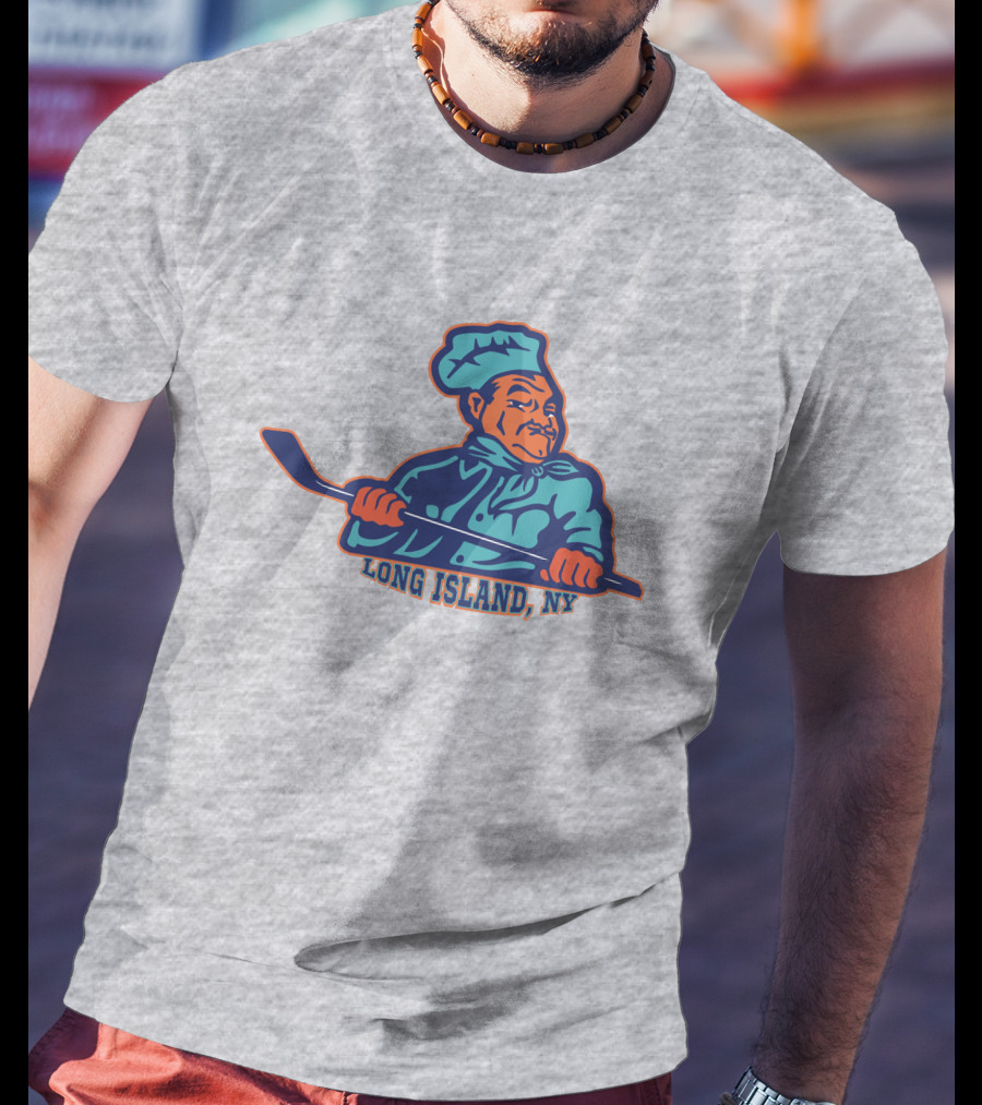 Borrelli's Hockey Long Island NY Chef With Hockey Stick T-Shirt