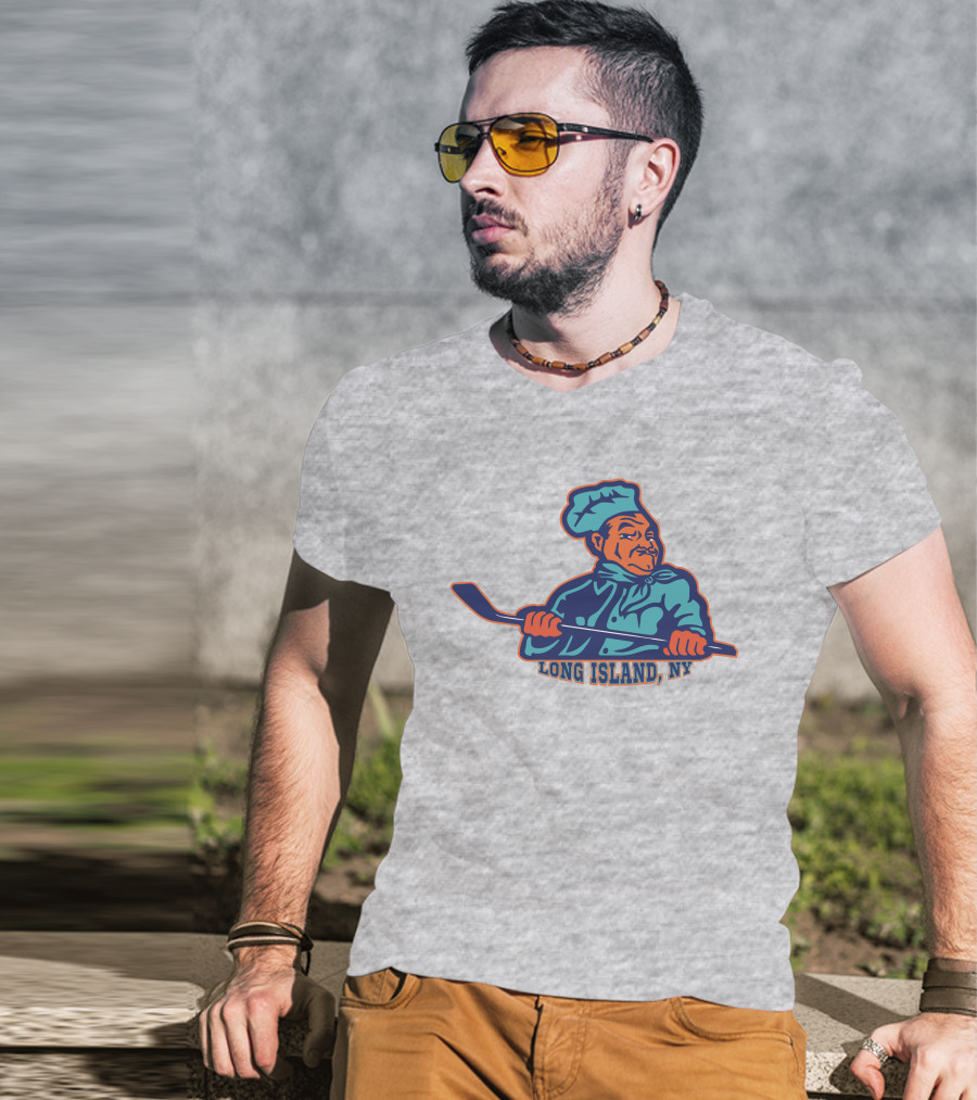 Borrelli's Hockey Long Island NY Chef With Hockey Stick T-Shirt