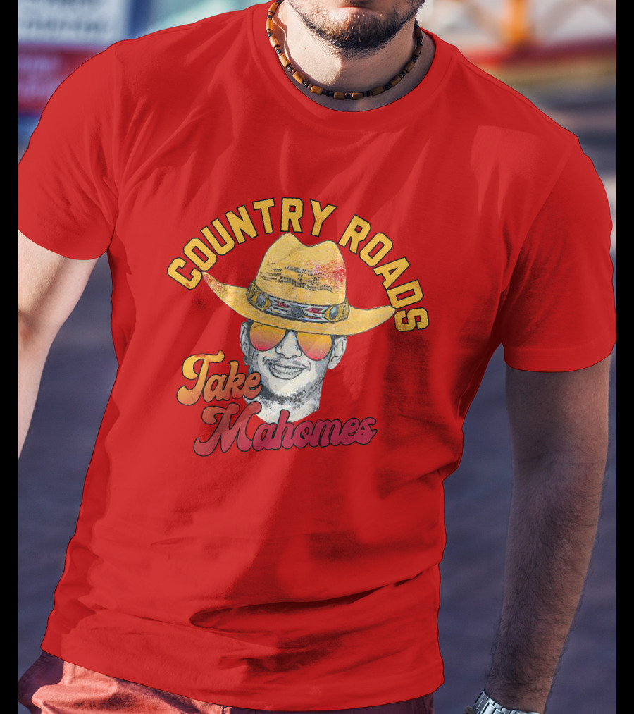 Country Roads Take Mahomes Patrick Mahomes Cowboy Hat Sunglasses T-Shirt