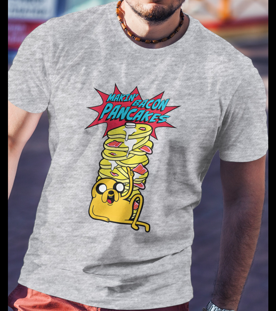 Makin' Bacon Pancakes Stack With Jake The Dog T-Shirt