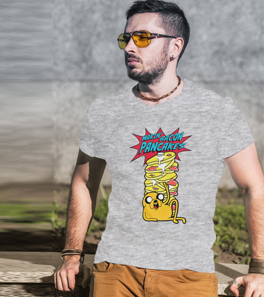 Makin' Bacon Pancakes Stack With Jake The Dog T-Shirt