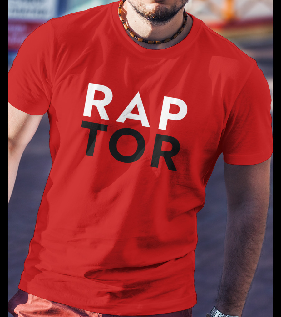 J.E. Skeets Raptor Jeskeets Raptors RAPTOR Red Black White T-Shirt