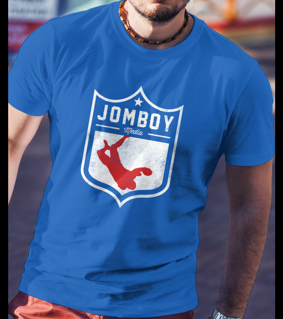 Jomboy Media Merch Thicc Six New Logo NFL Shield T-Shirt