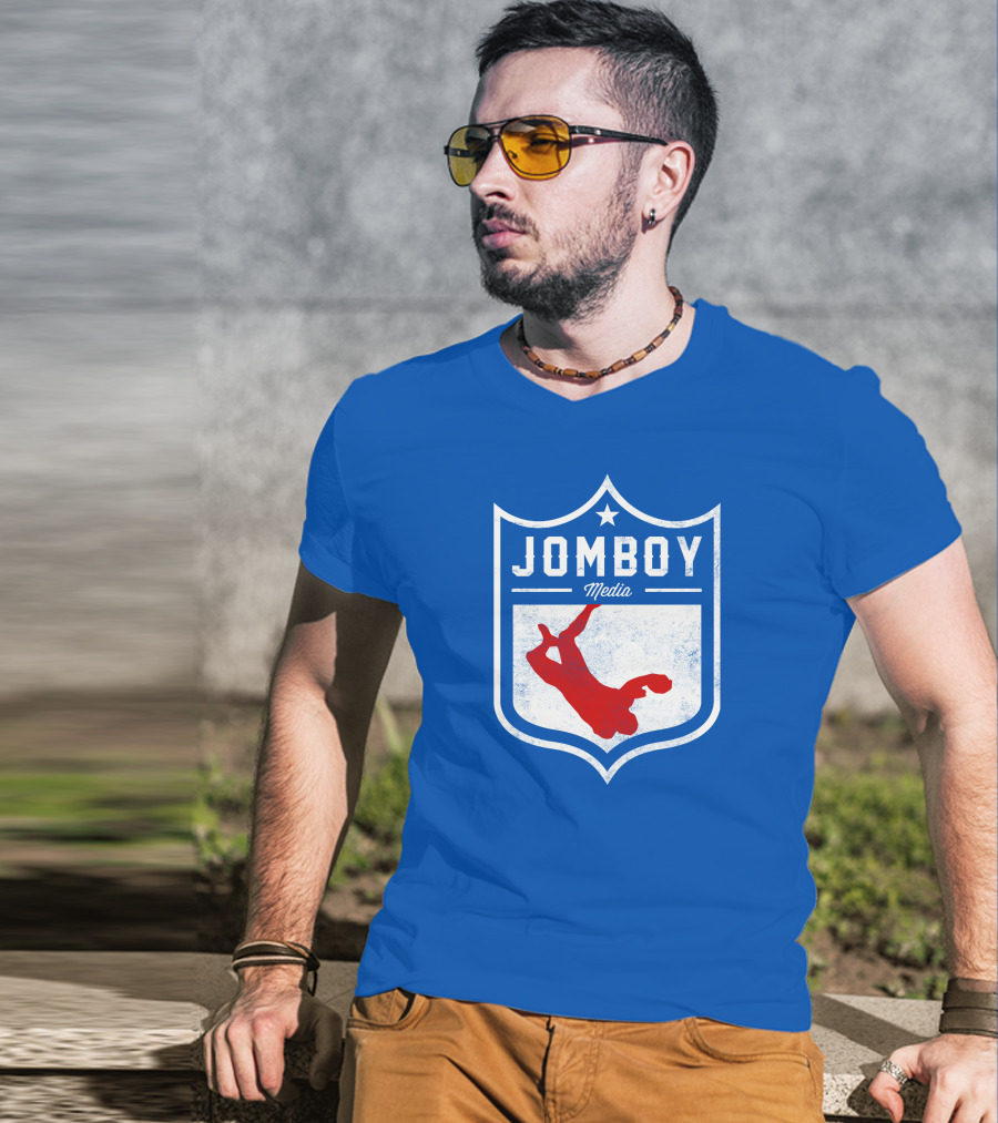 Jomboy Media Merch Thicc Six New Logo NFL Shield T-Shirt