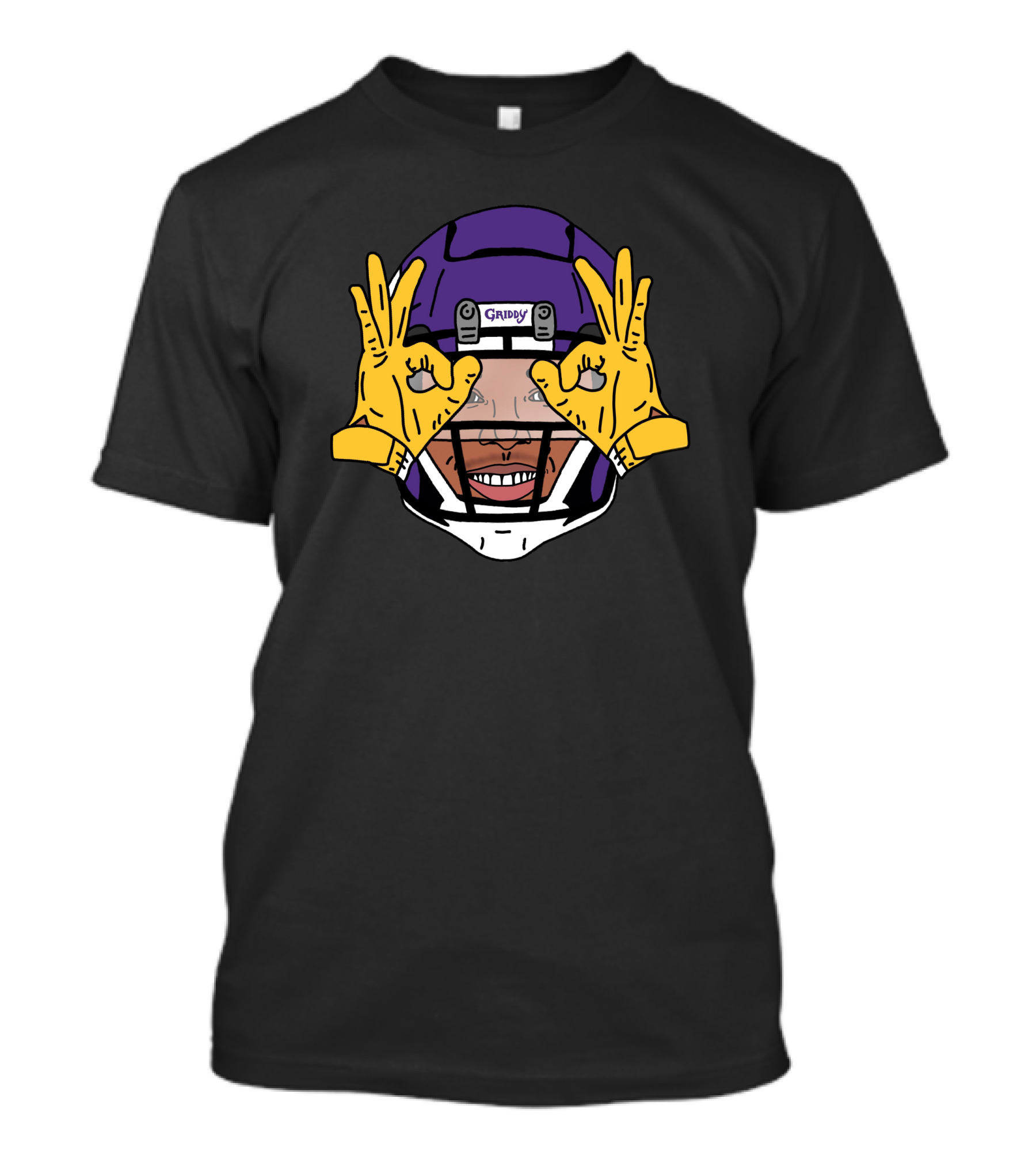Vikings Justin Jefferson Griddy Helmet Gesture T-Shirt