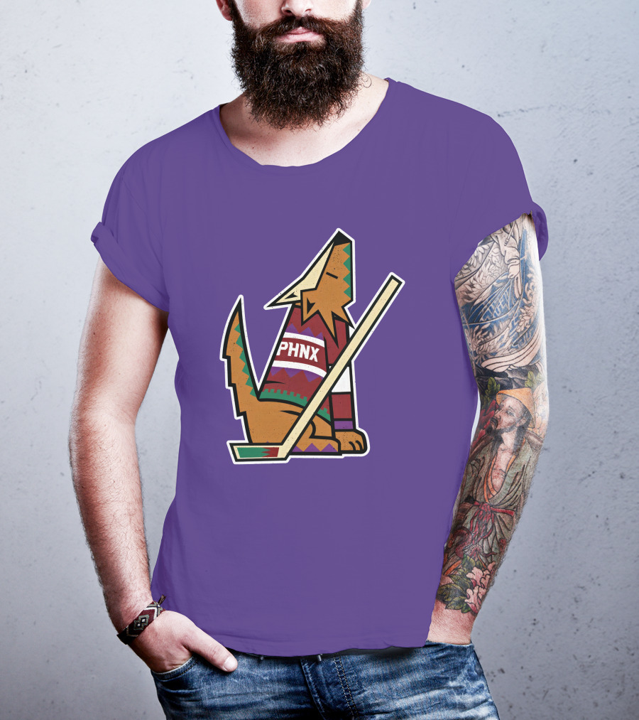 Phnx Locker Merch PHNX Howling Coyote Hockey Stick T-Shirt