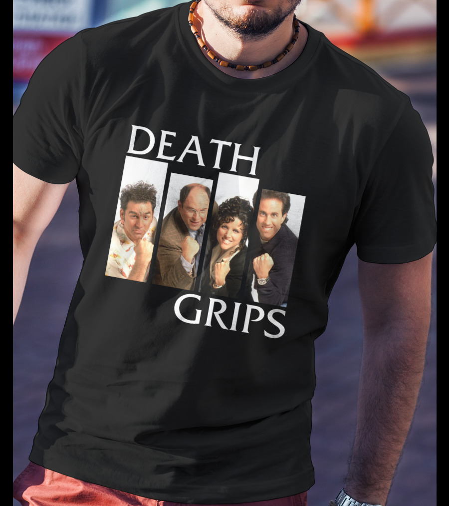 Death Grips Seinfeld Crossover Characters Fist Pose T-Shirt