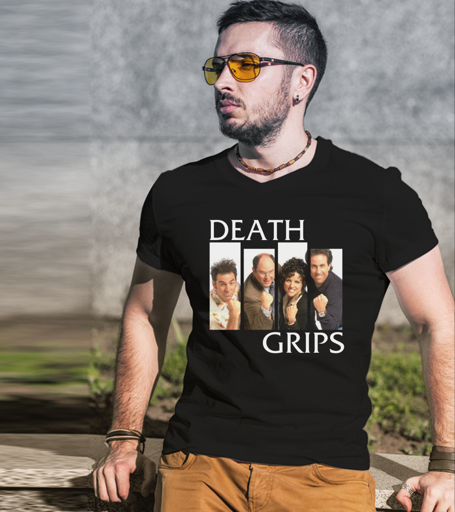 Death Grips Seinfeld Crossover Characters Fist Pose T-Shirt