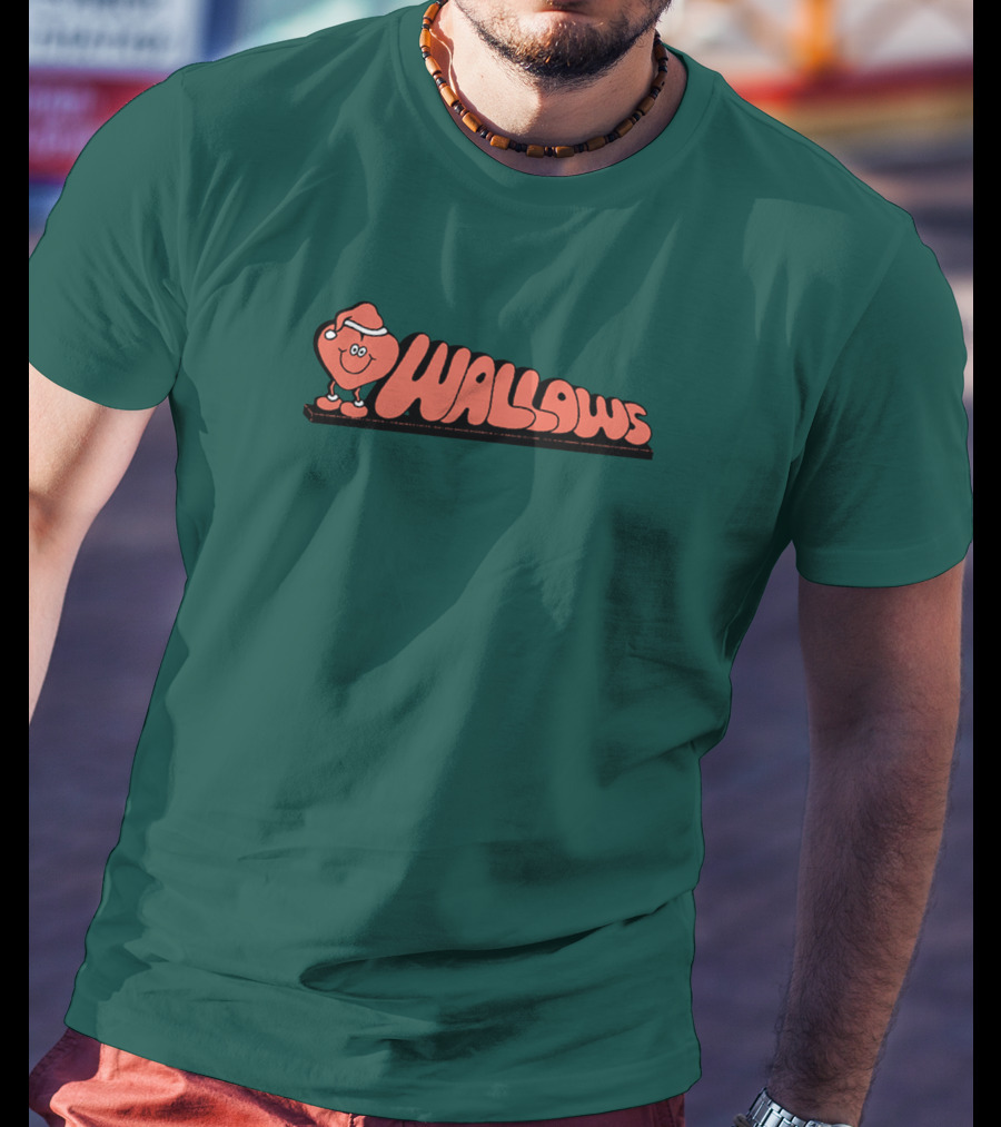 Wallows Holiday Love Music Merch Santa Heart T-Shirt