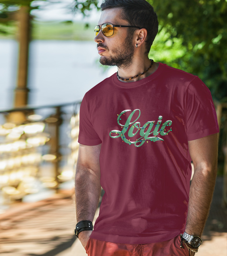 Logic Merch Holiday Lights Script Collection T-Shirt
