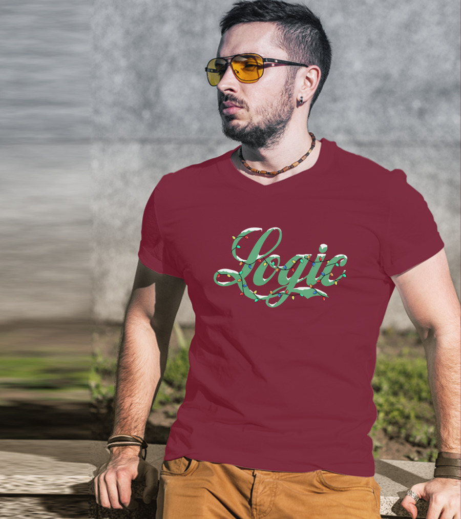 Logic Merch Holiday Lights Script Collection T-Shirt