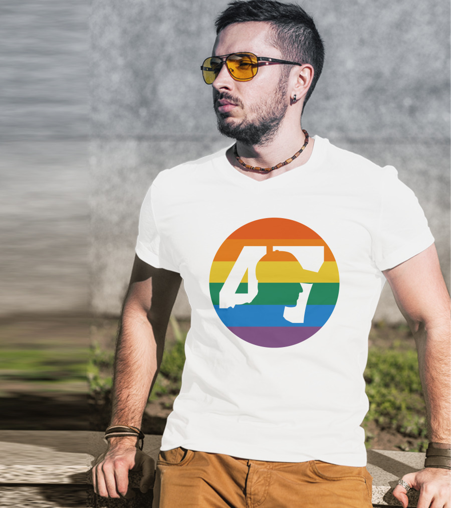 Mick Schumacher Rainbow Circle 47 Pride T-Shirt
