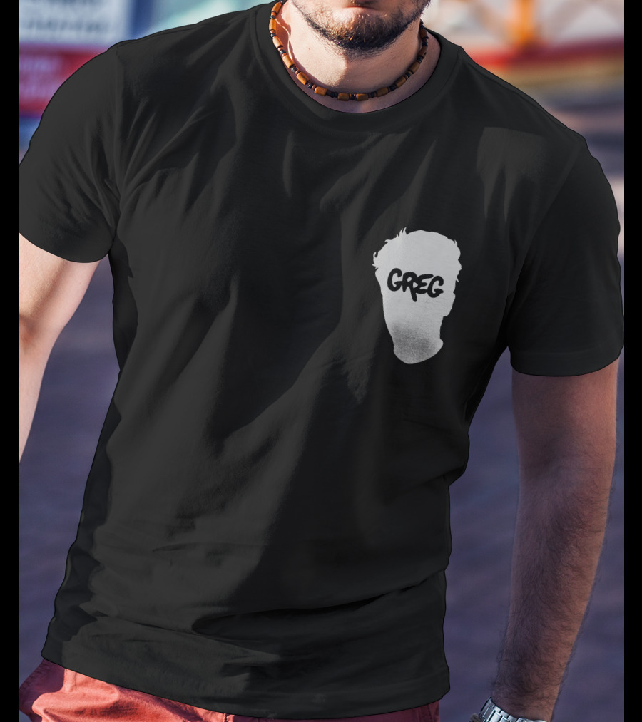 Danny Gonzalez Merch Greg Text Silhouette Pigment Dyed T-Shirt