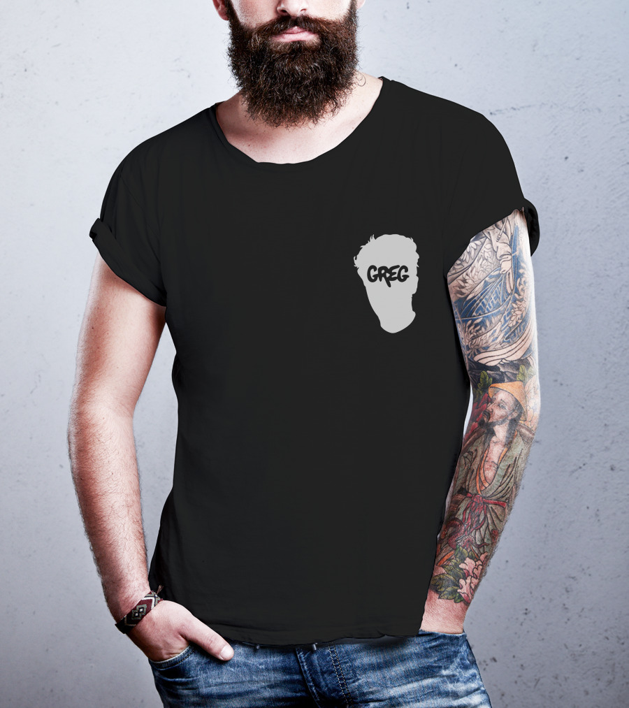 Danny Gonzalez Merch Greg Text Silhouette Pigment Dyed T-Shirt