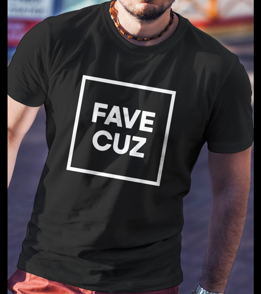 Imoh Umoren Fave Cuz Square Text T-Shirt