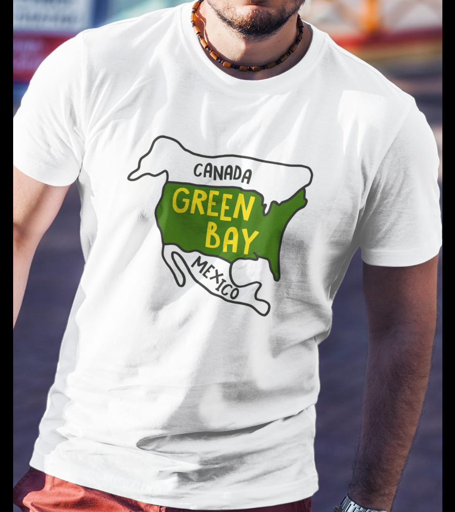 Green Bay Canada Mexico Map T-Shirt